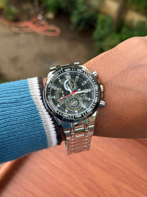 EDIFICE EFR 539 Chronograph Stainless Steel Watch – Black Dial