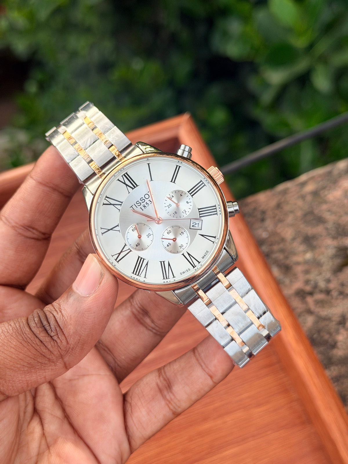 Tis-sot 1853 Chronograph Roman Numeral Dial - White Dial