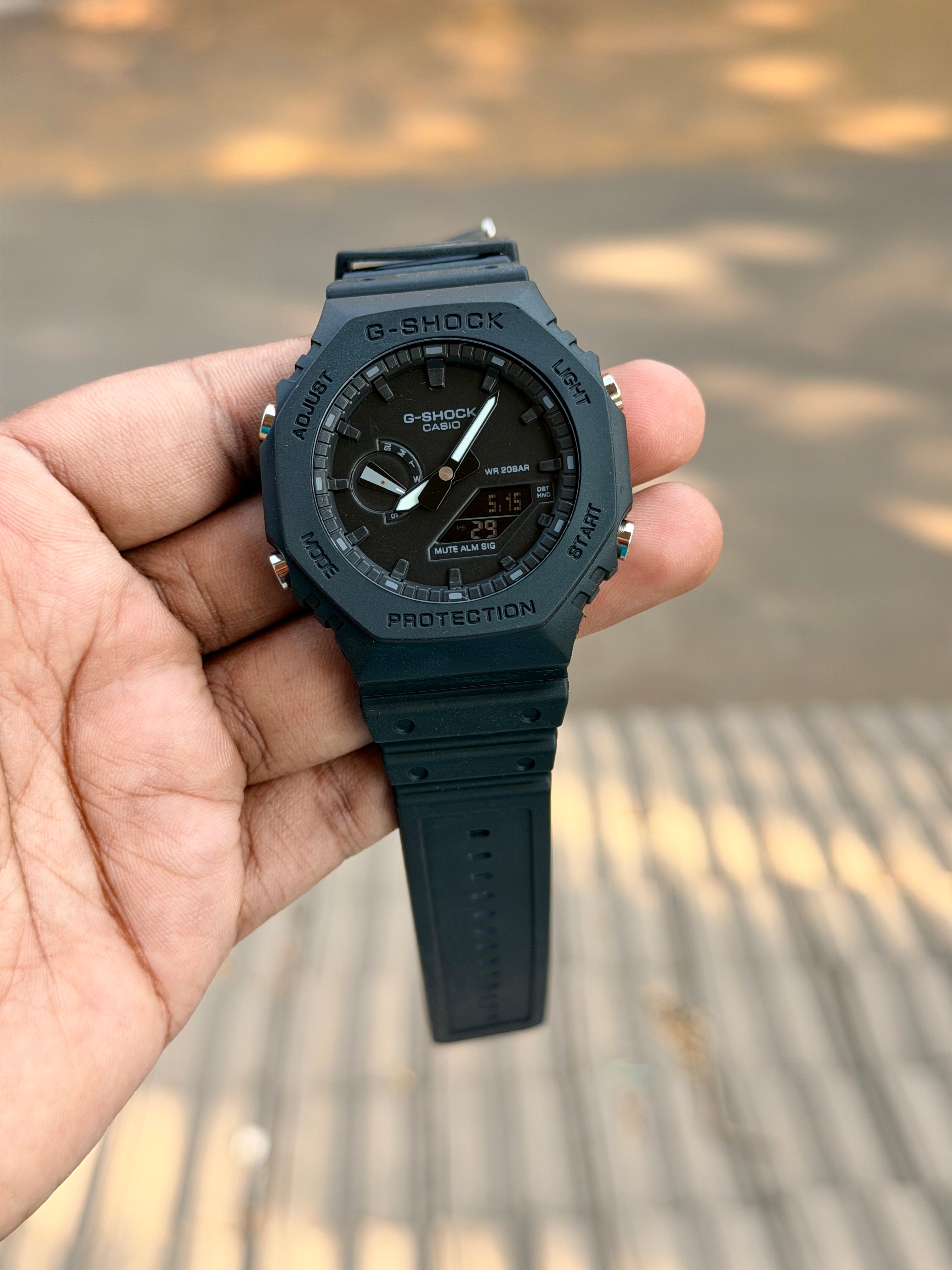 G-Shokc GA2100 Matte Black - OM SAI TIMEPIECE