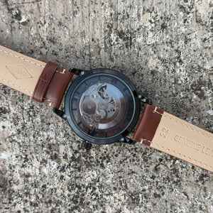 Fossi# Townsman Automatic Leather - 3 Month Machine Warranty - OM SAI TIMEPIECE