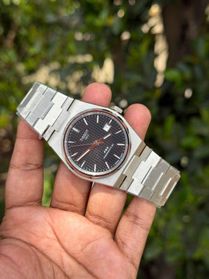 Tissot PRX Black Waffle Dial Stainless Steel Men's Watch | Powermatic 80 Inspired Edition