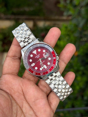 Seik 5 Sunburst Red