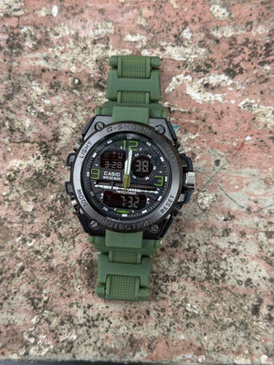 C@sio G-Sh#ck Style Analog Digital - ARMY GREEN