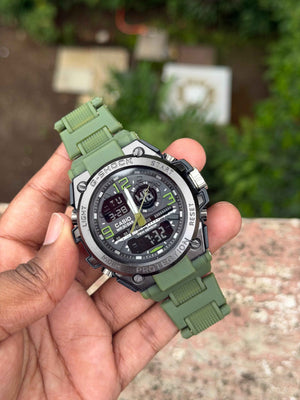 C@sio G-Sh#ck Style Analog Digital - ARMY GREEN
