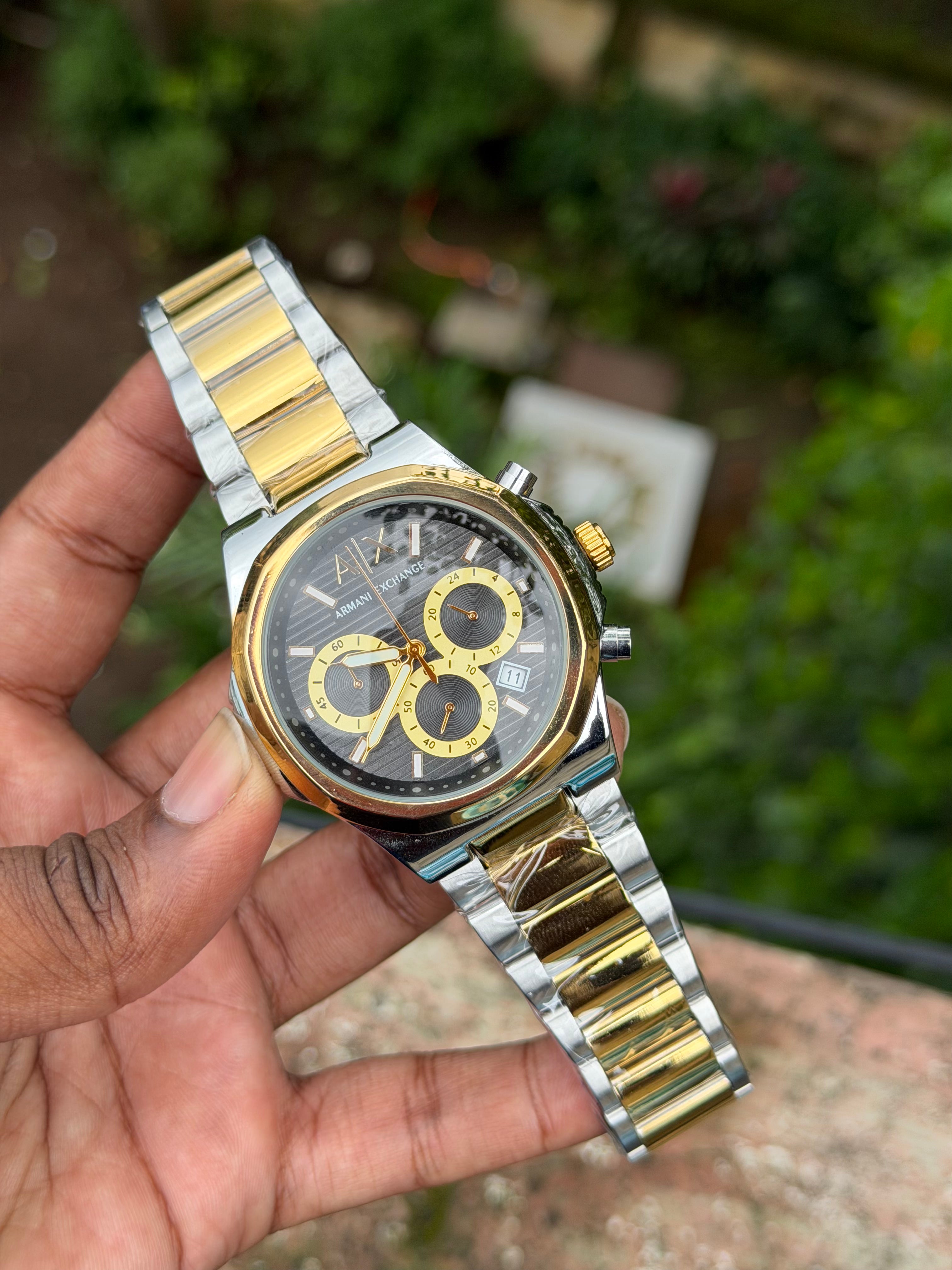 A|X Premium Chronograph - Dual Tone Gold