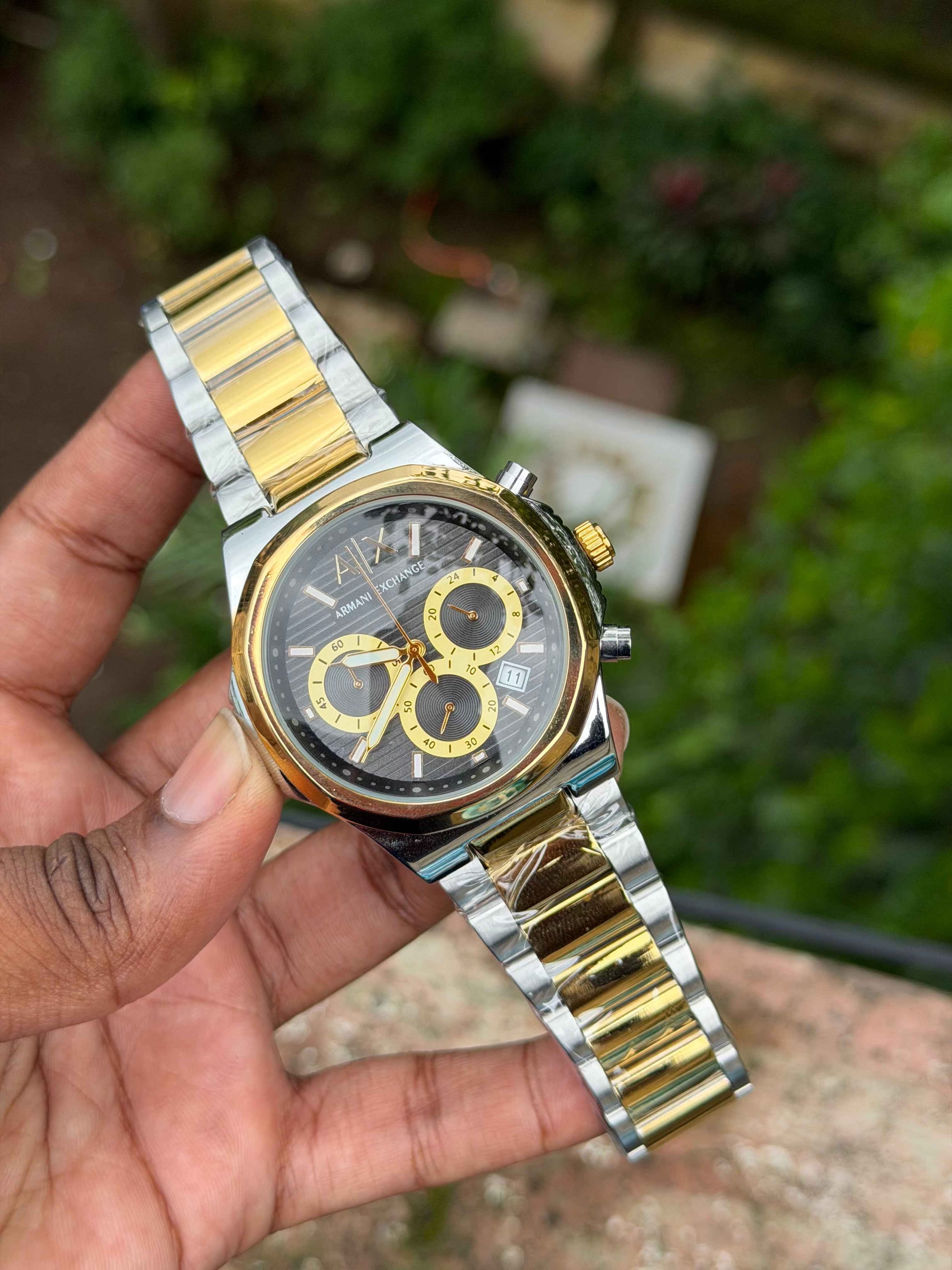 A|X Premium Chronograph - Dual Tone Gold