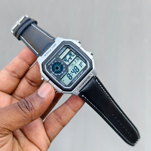 Casi# Vintage Illuminator - Black/Silver - OM SAI TIMEPIECE