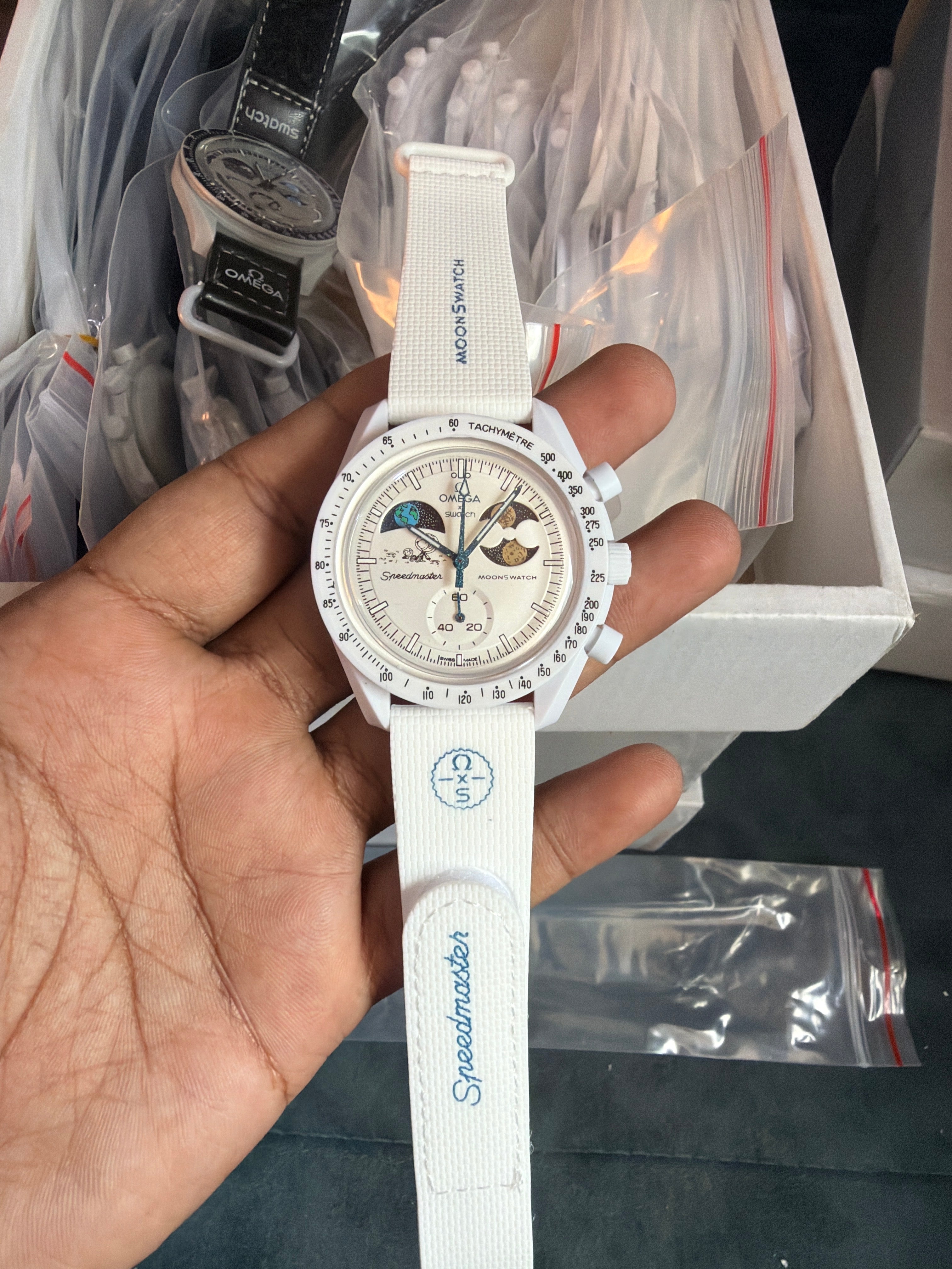 Swtch X Omga Bioceramic Moon 'Mission To Earthphase Moonshine Gold Cold Moon' - OM SAI TIMEPIECE