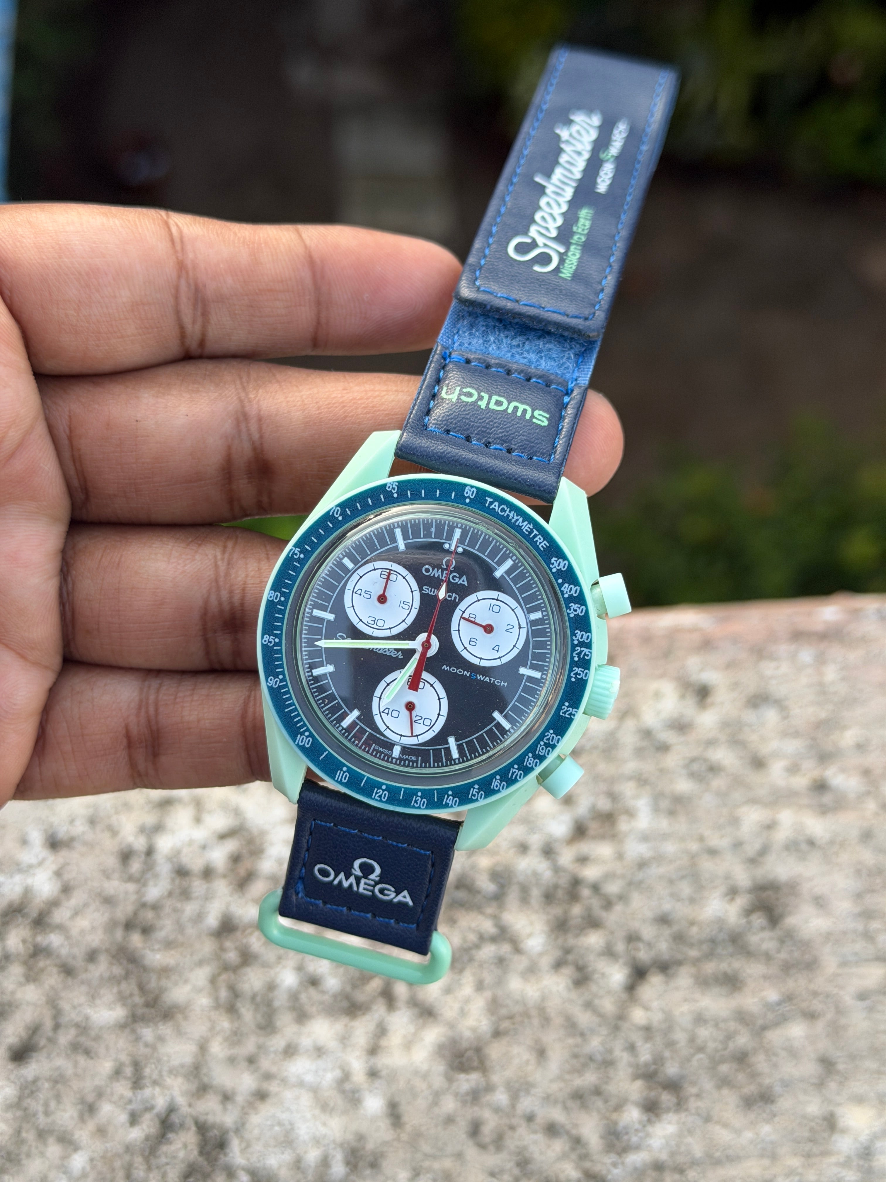 SWATCH X OMEGA BIOCERAMIC MOONSWATCH MISSION TO EARTH - OM SAI TIMEPIECE