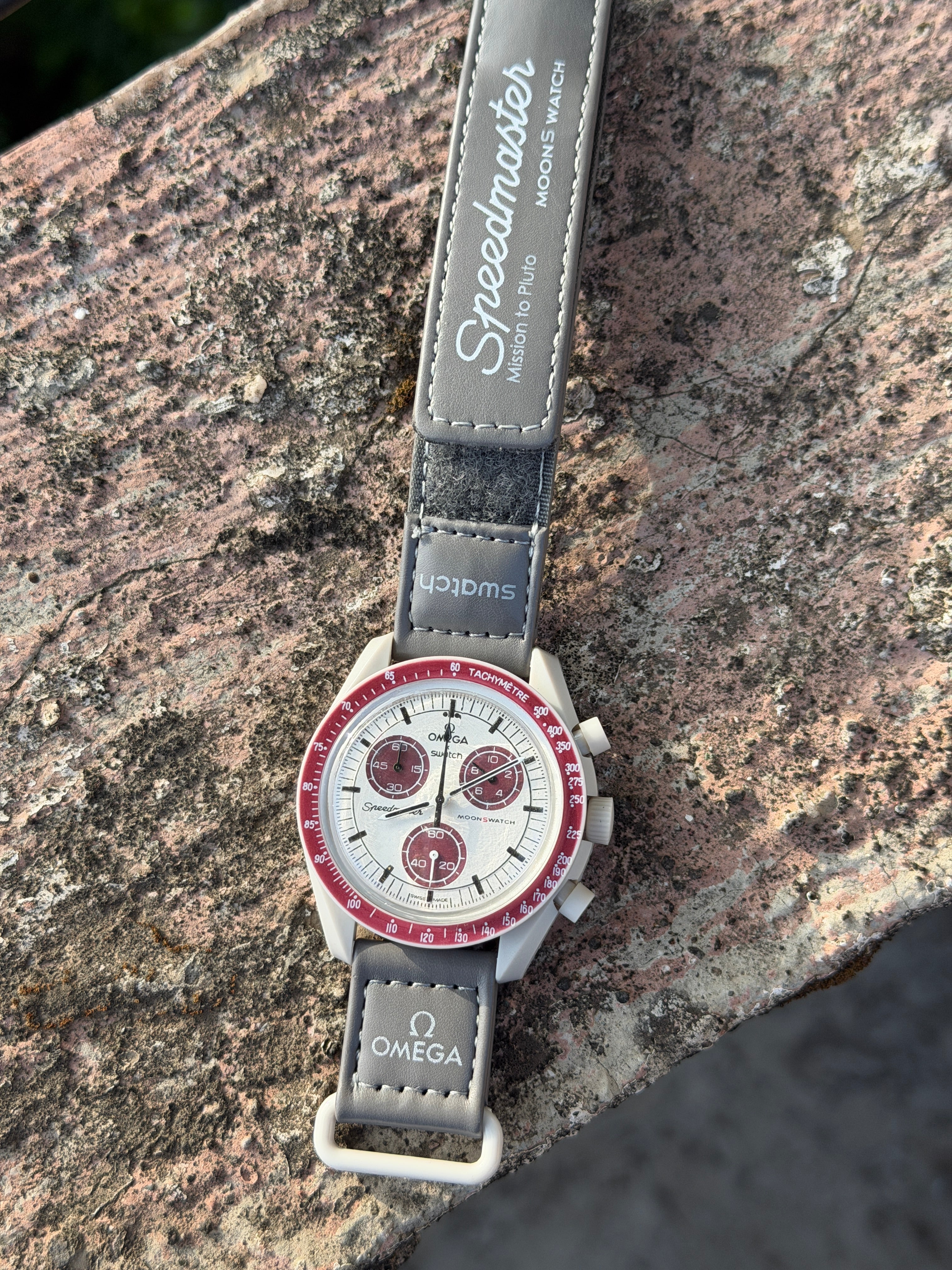 SWATCH X OMEGA BIOCERAMIC MOONSWATCH MISSION TO PLUTO - OM SAI TIMEPIECE