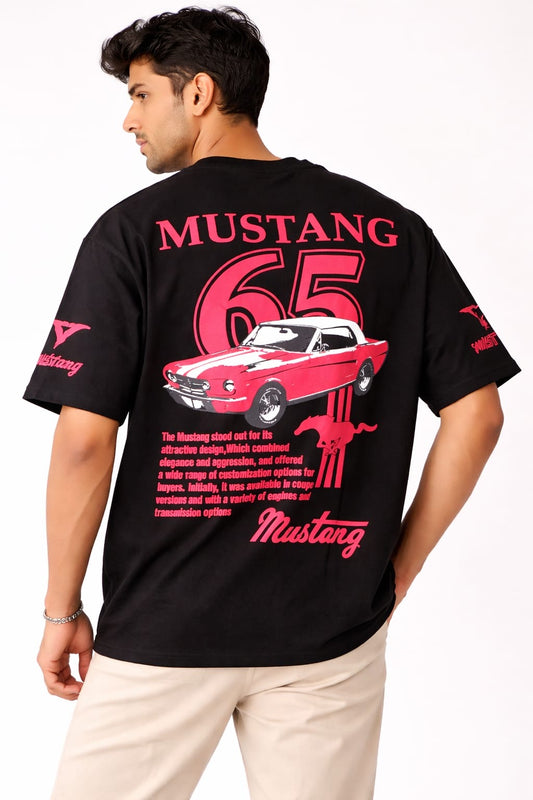 Mustang Oversized T-Shirt – Black