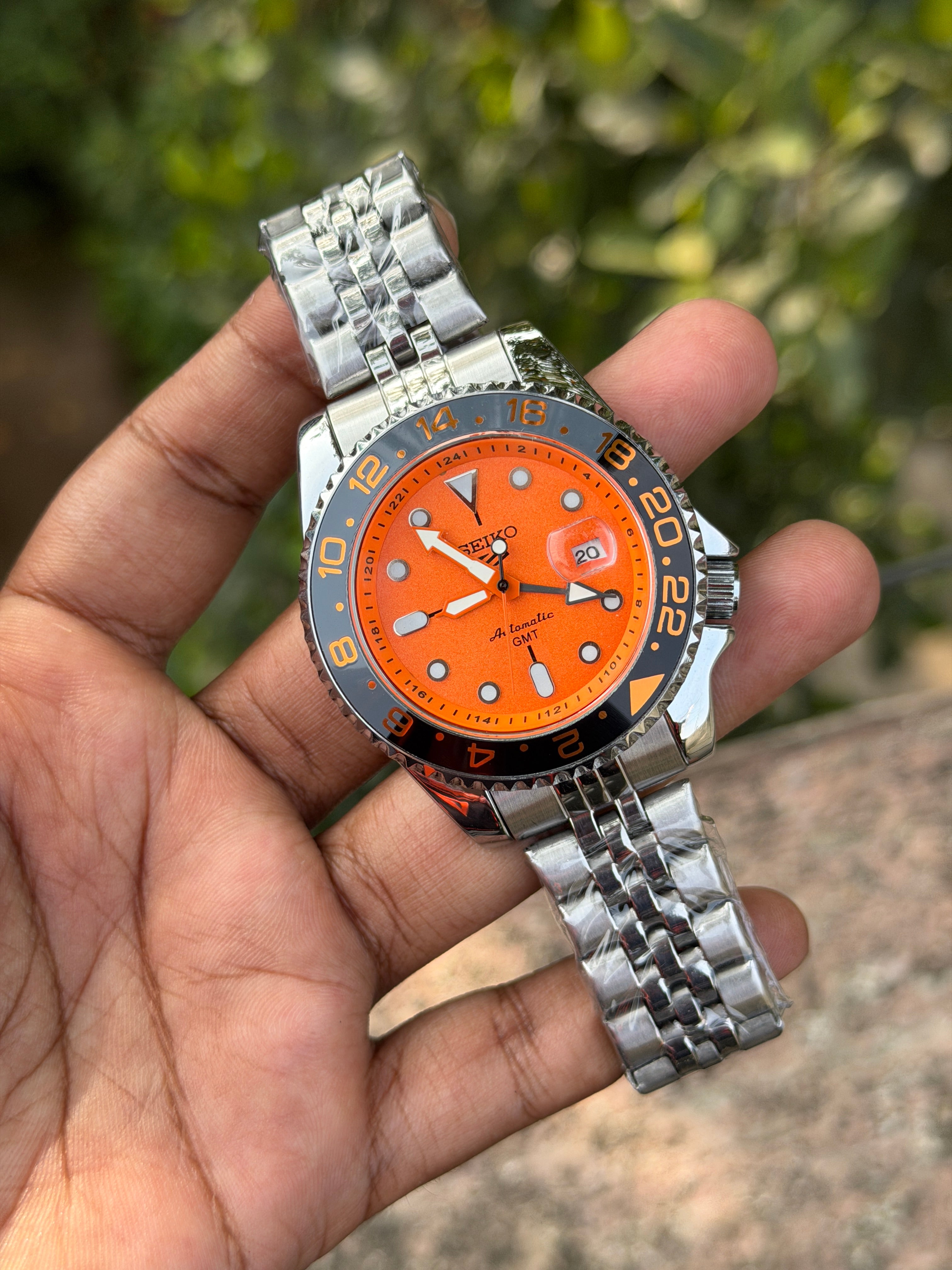 Se.iko 5 Sport SSK005 GMT - Orange Dial - OM SAI TIMEPIECE