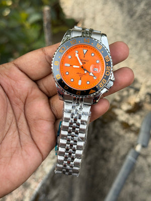 Se.iko 5 Sport SSK005 GMT - Orange Dial - OM SAI TIMEPIECE