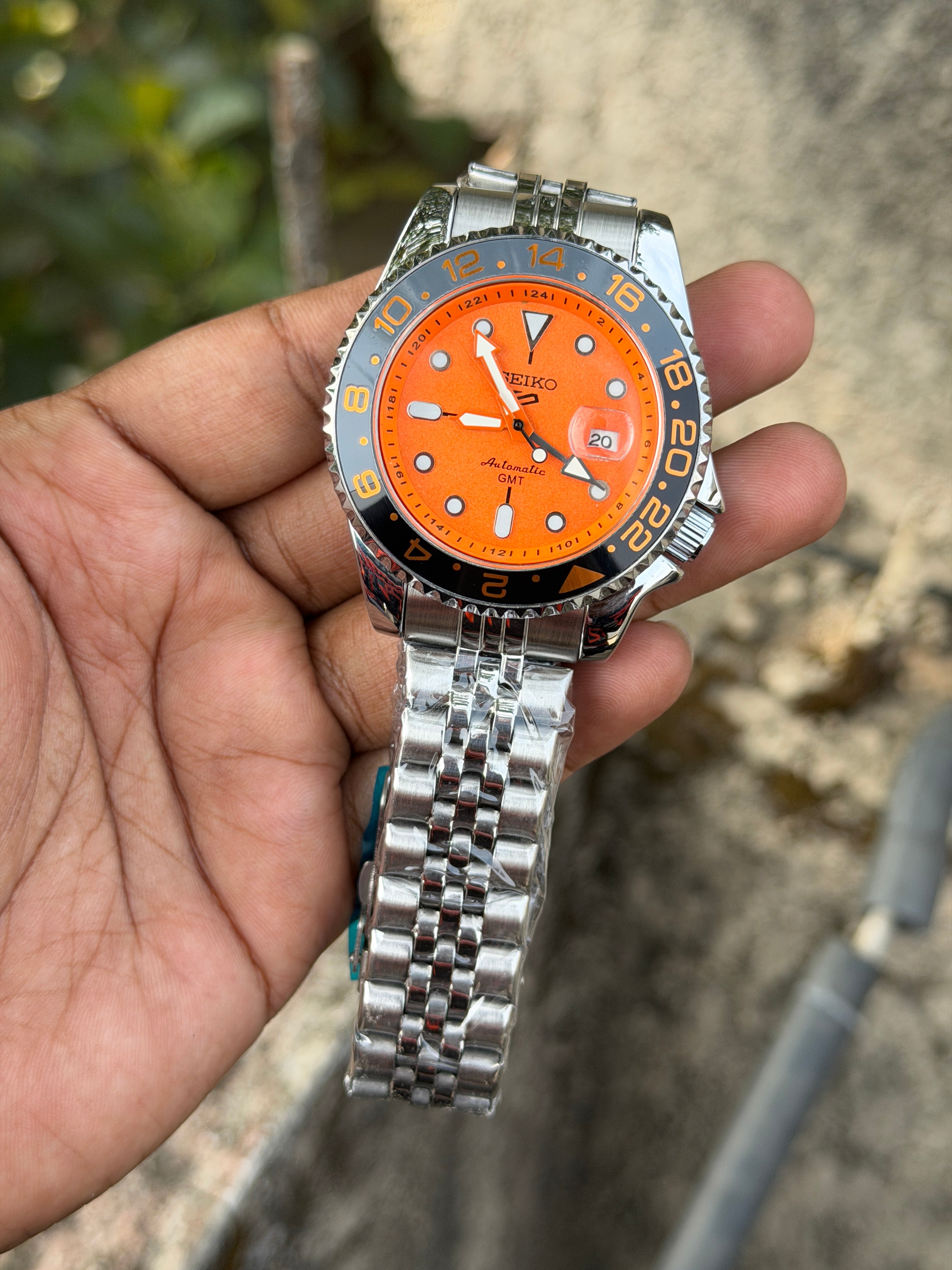 Se.iko 5 Sport SSK005 GMT - Orange Dial - OM SAI TIMEPIECE