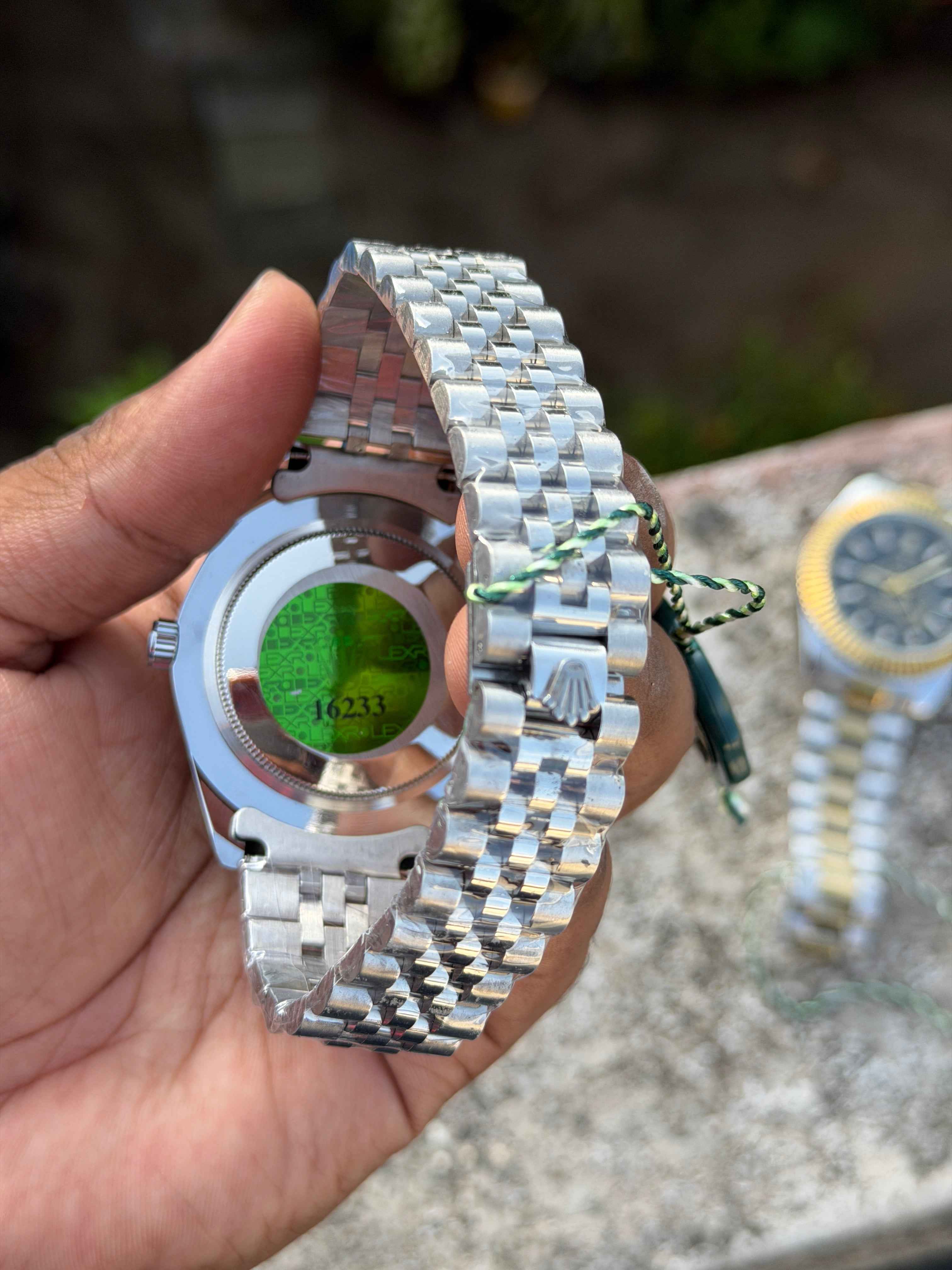 Rolex Sky-Dweller features a vibrant green dial paired with a Jubilee bracelet.
