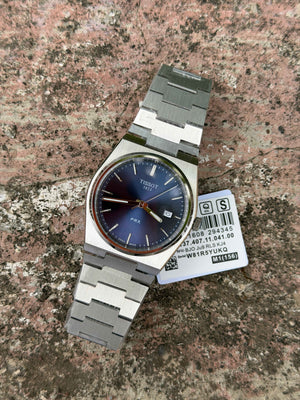 Tissot PRX Blue Sunburst Dial Stainless Steel Men's Watch | Premium Quartz Edition