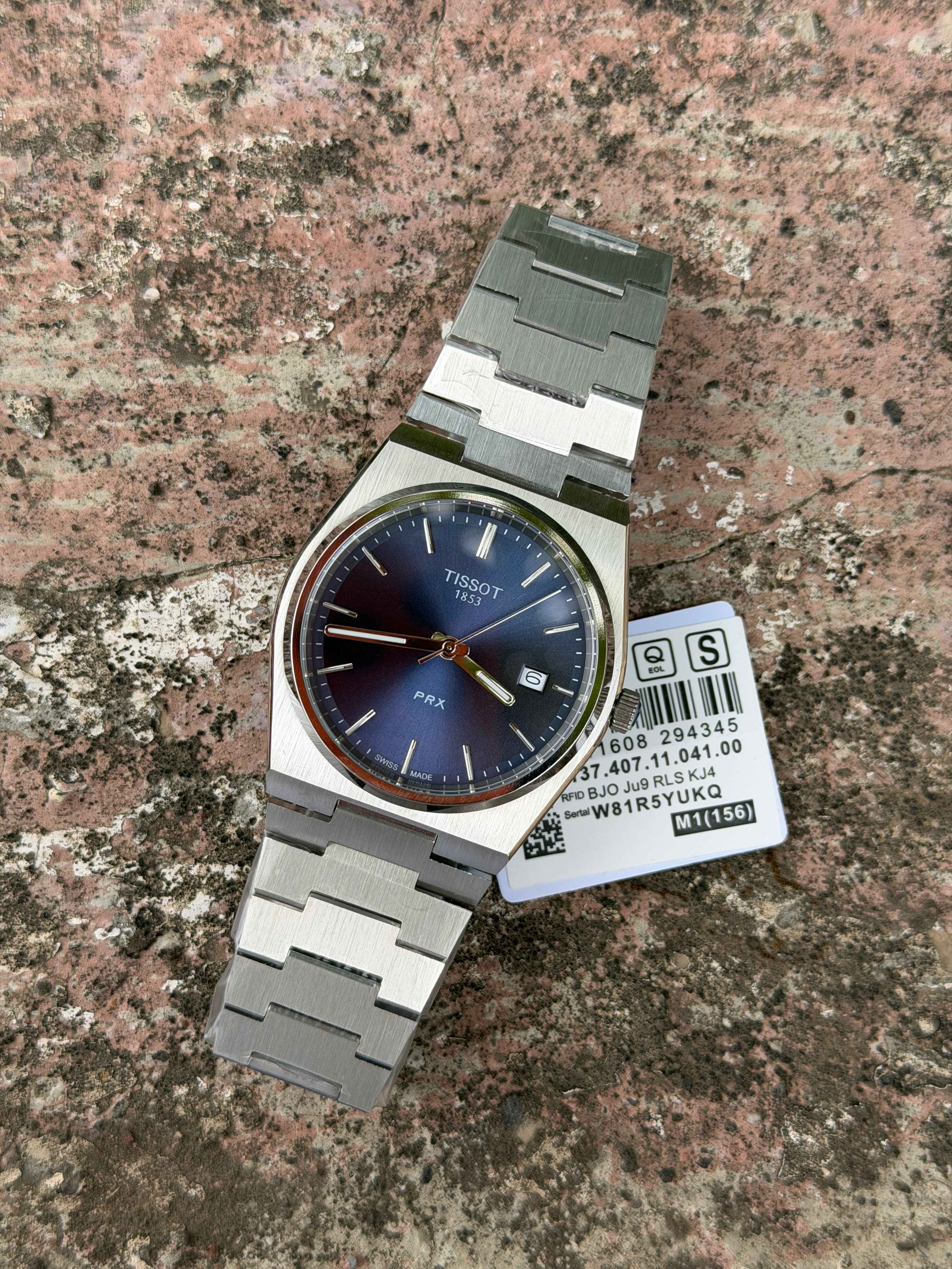 Tissot PRX Blue Sunburst Dial Stainless Steel Men's Watch | Premium Quartz Edition