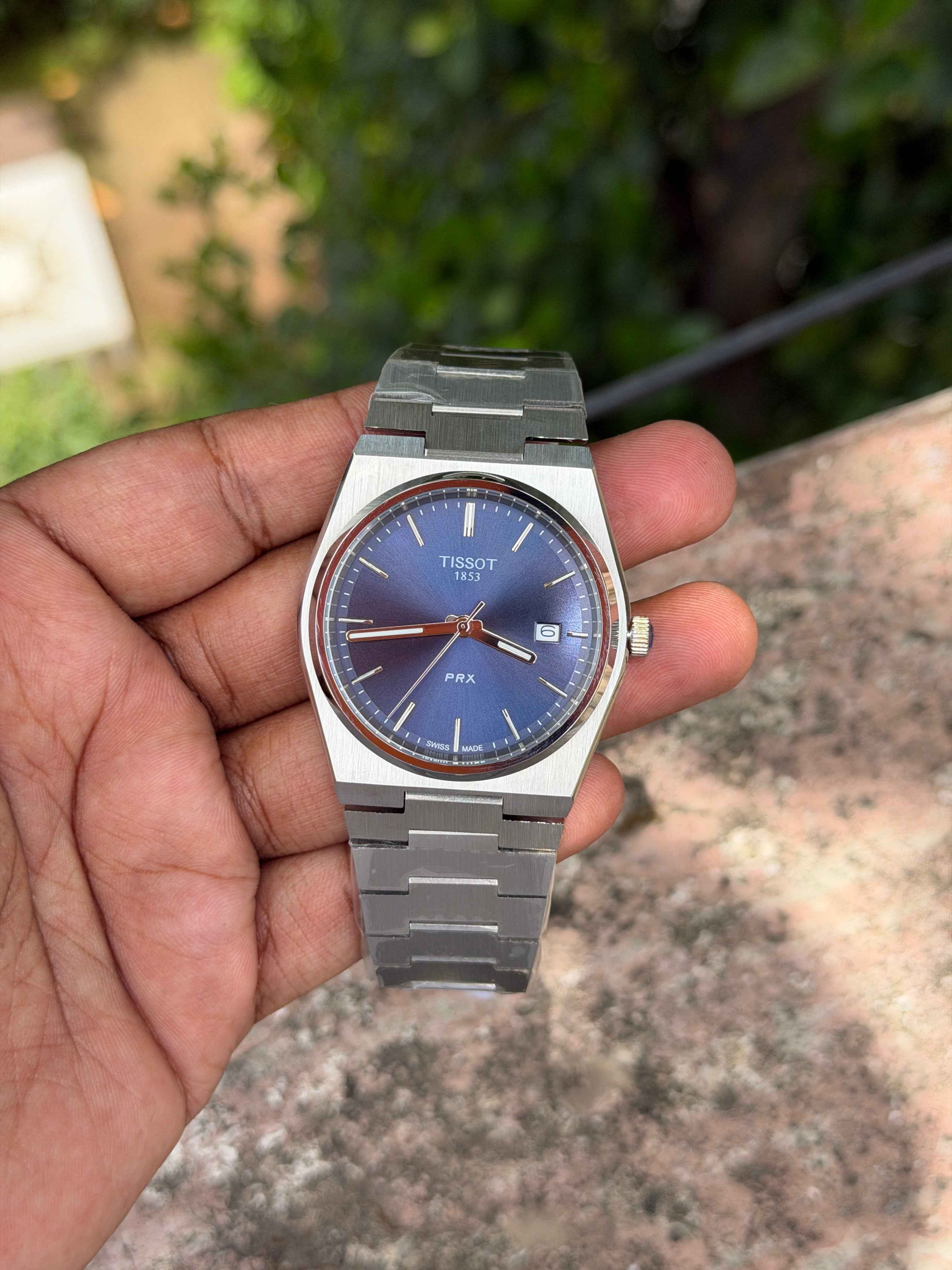Tissot PRX Blue Sunburst Dial Stainless Steel Men's Watch | Premium Quartz Edition