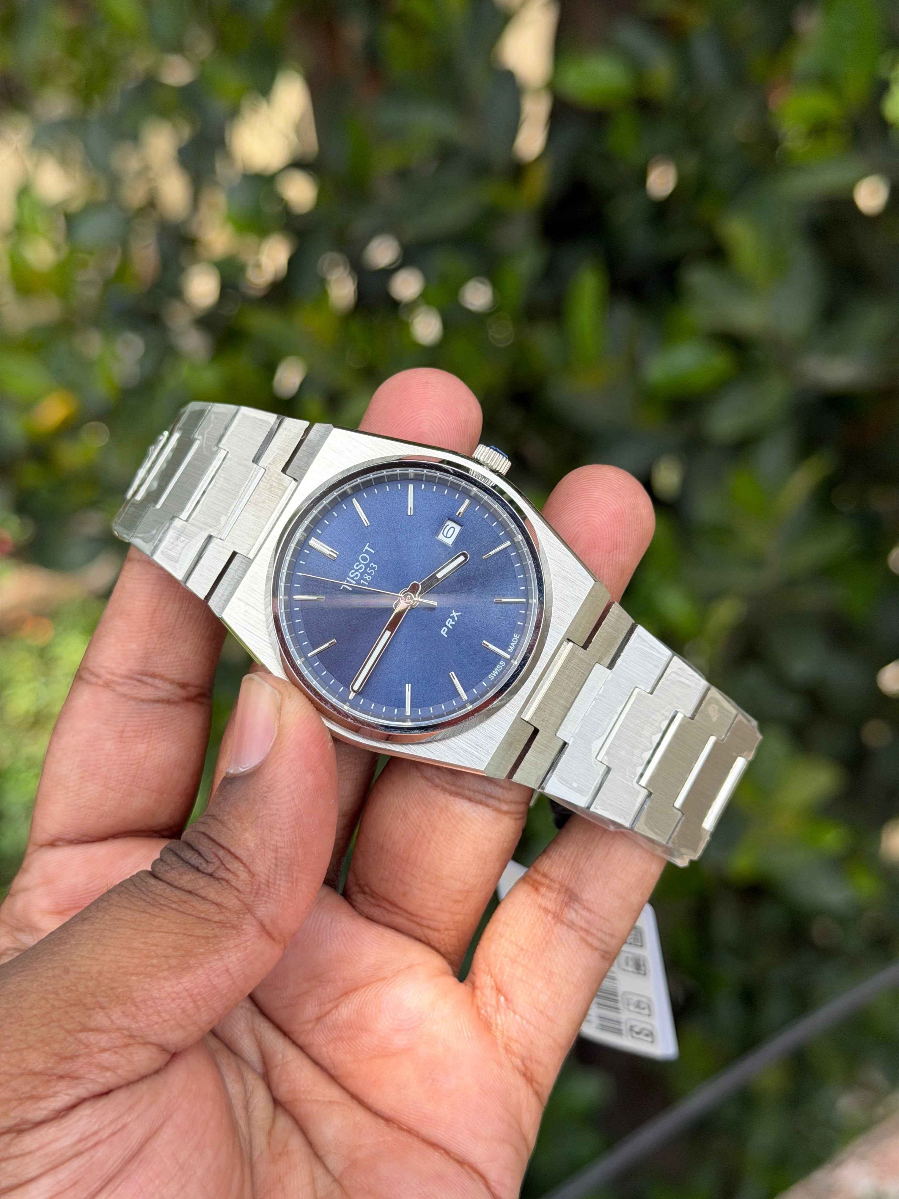 Tissot PRX Blue Sunburst Dial Stainless Steel Men's Watch | Premium Quartz Edition