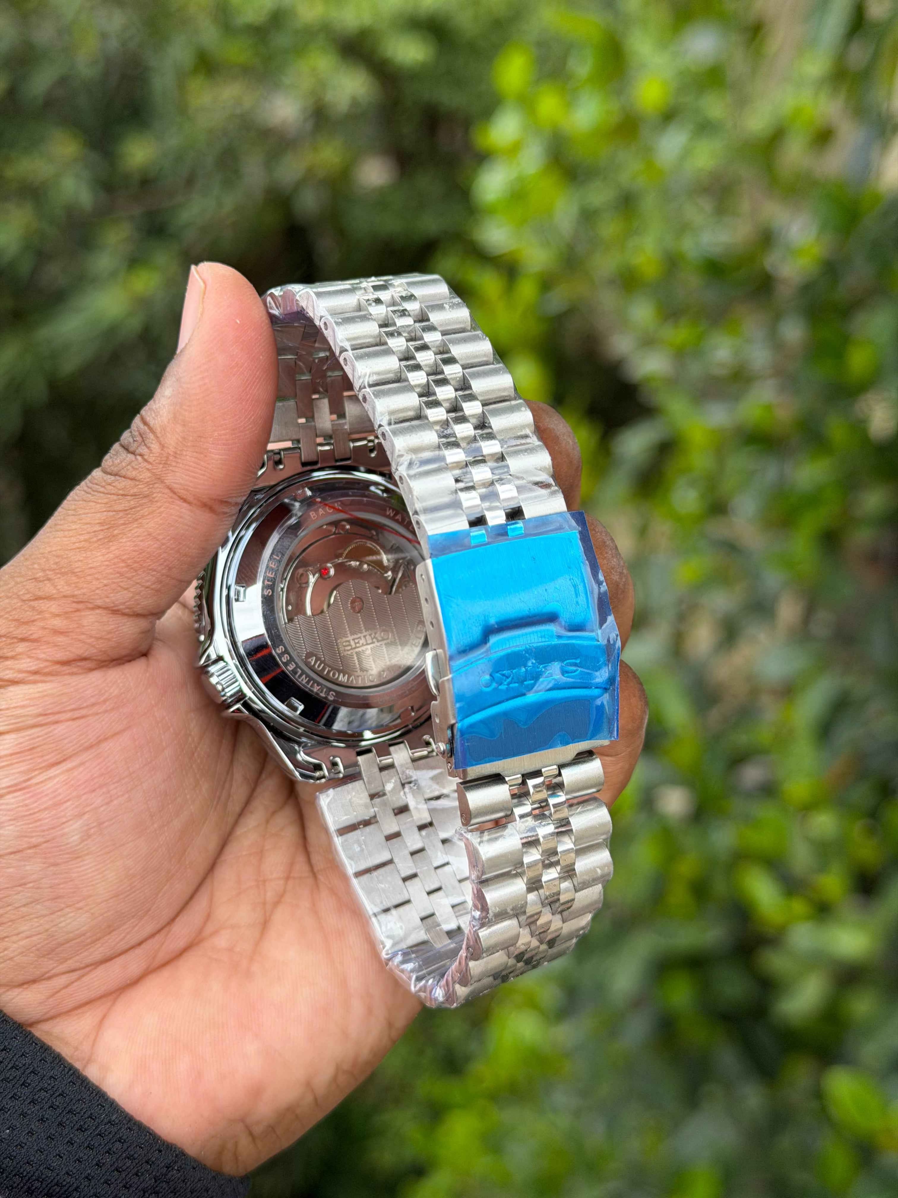 Séik o 5 Sports Automatic GMT "Pepsi" Edition Stainless Steel Men's Watch