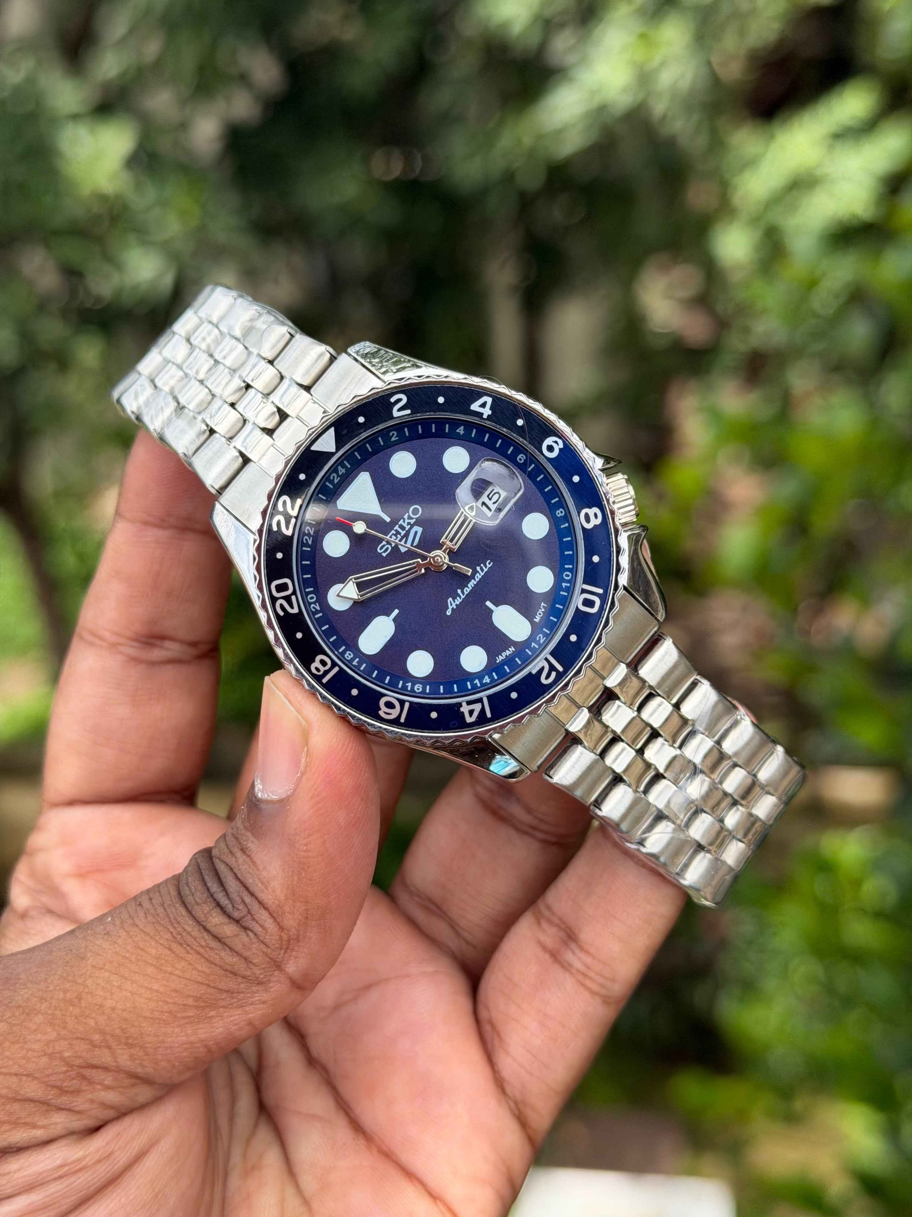 Seik 5 Sunburst Blue