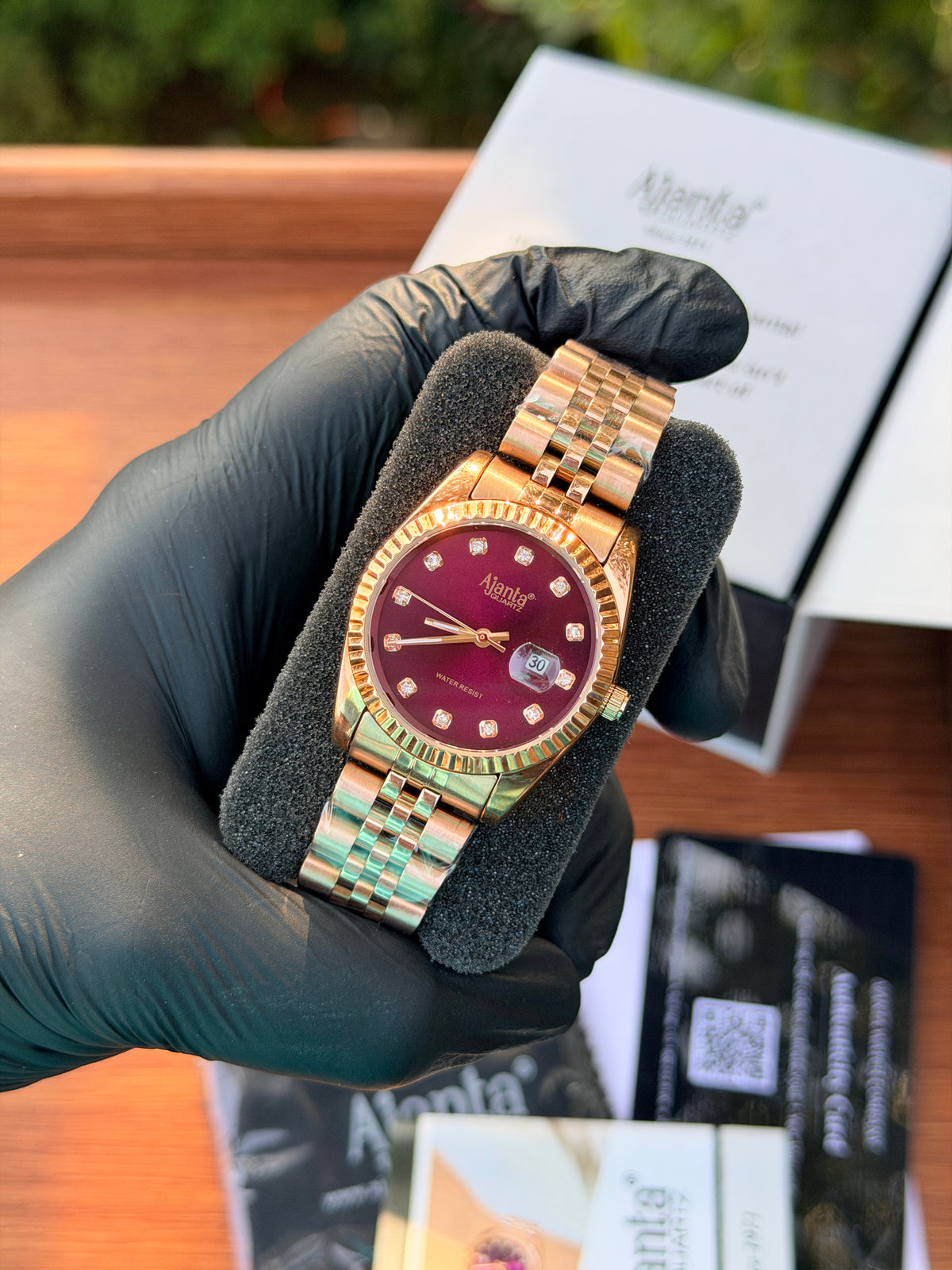 Ajanta Quartz Avenza Women’s Analog Watch (Model: AWCEXL102L/4 WINE PURPLE - 1 Year Warranty