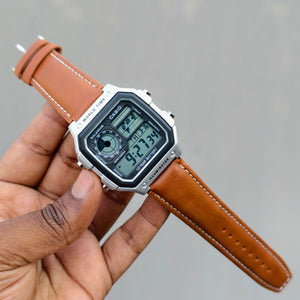Casi# Vintage Illuminator - Tan/Silver - OM SAI TIMEPIECE